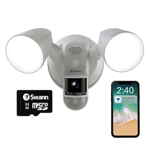 Swann 4K WiFi Motion-Activated Wired Floodlight Camera for $100 for members