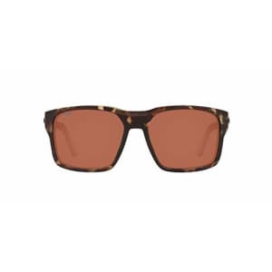 Costa Del Mar Men's Tailwalker Square Sunglasses, Matte Wetlands/Copper Polarized 580P, 56 mm for $249