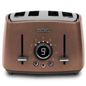 Sencor STS6076GD Premium Metallic 4-slot High Lift Toaster with Digital Button and Toaster Rack, for $107