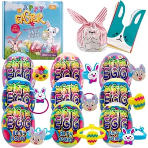 Easter Egg Bath Bombs for Kids with Surprise Inside for $10