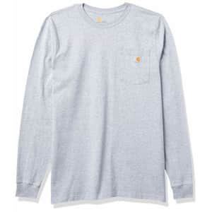 Carhartt Men's Big & Tall Relaxed Fit Heavyweight Long-Sleeve Hardhat Graphic T-Shirt, Heather for $40