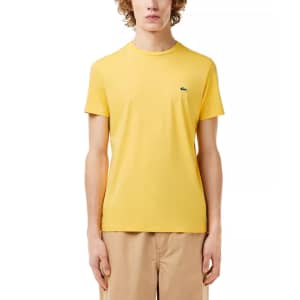 Lacoste Men's Crew Neck Pima Cotton T-Shirt for $23