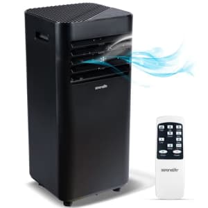 SereneLife SLPAC182B Portable Air Conditioner-8000 BTU Capacity (ASHRAE) Compact Home A/C Cooling for $280