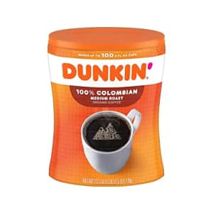 Dunkin Donuts Dunkin' Donuts 8133401292 Colombian Ground Coffee, Medium Roast, 27.05 oz. for $26