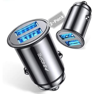 Ainope Dual USB Car Charger 2-Pack for $10