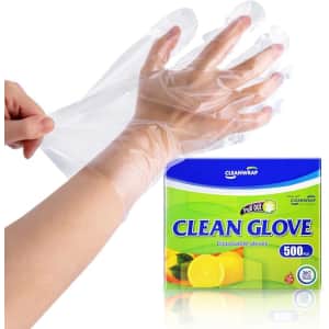 CleanWrap CleanGlove 500-Count Disposable Gloves for $16
