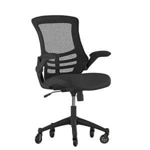 Flash Furniture Kelista Mid-Back Black Mesh Swivel Ergonomic Task Office Chair with Flip-Up Arms for $200