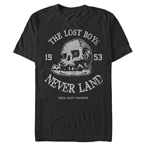 Disney Men's Tinker Bell Boys Be Lost T-Shirt, Black, 3X-Large for $15