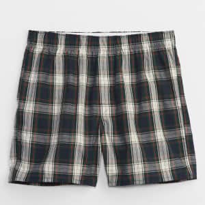 Gap Factory Men's 4.25" Plaid Boxers for $5