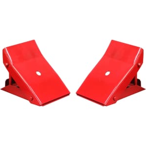 Big Red Foldable Steel Wheel Chock 2-Pack for $8