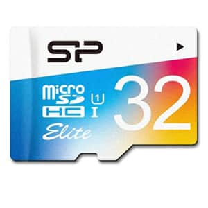 Silicon Power 32GB Up to 85MB/S Microsdhc UHS-1 Class10, Elite Flash Memory Card with Adaptor for $15
