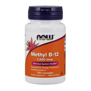 Now Foods NOW Supplements, Methyl B-12 (Methylcobalamin) 1,000 mcg, Nervous System Health*, 100 Lozenges for $7