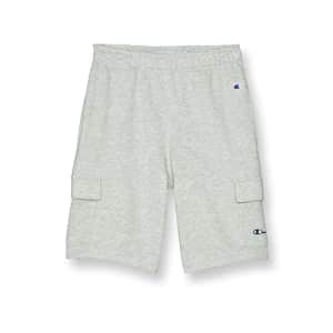 Champion Boys' Little Men, Athletic Shorts with Cargo Pockets, 8", Oxford Grey Heather for $13
