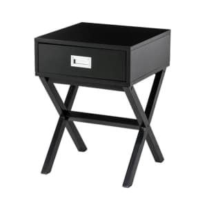 Glitzhome 1-Drawer X-Leg Side/End Table for $59