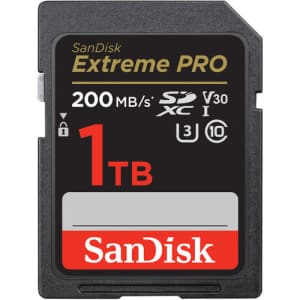 SanDisk Extreme PRO 1TB SDXC Memory Card for $140