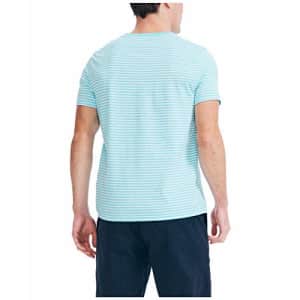 Nautica Men's Striped Crewneck T-Shirt, Mirage Blue, Large for $17