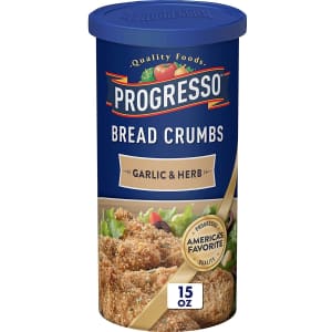 Progresso Garlic And Herb Bread Crumbs 15-oz. Tub for $2