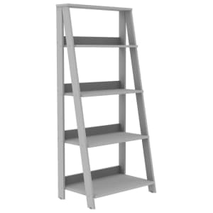 Walker Edison Furniture Company 55" Wood 4-shelf Ladder Bookcase for $69 Walker Edison Furniture Company 55" Wood 4-shelf Ladder Bookcase for $69