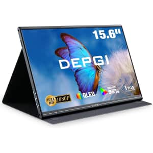 Depgi 15.6" 1080p IPS QLED Portable Monitor for $80