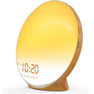 Wake Up Light Sunrise Alarm Clock Radio for $50
