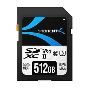SABRENT Rocket v90 512GB SD UHS-II Memory Card R280MB/s W250MB/s (SD-TL90-512GB) for $370