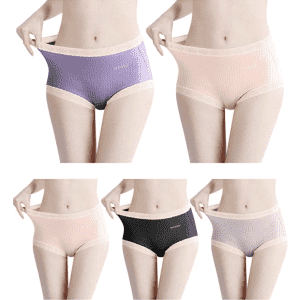 Deenrsee Women's Cotton Brief Panties 5-Pack from $14