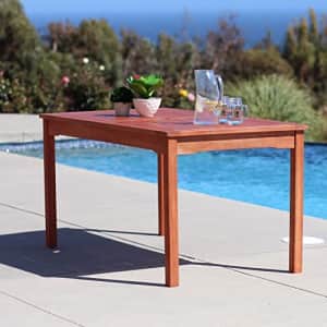 Vifah Malibu Outdoor Rectangular Patio Dining Table for $322