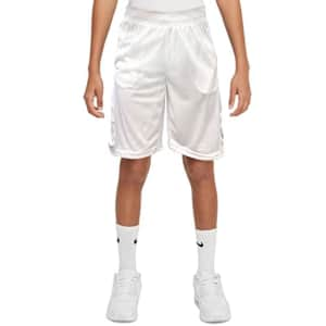 Southpole Boys' Big Active Athletic Training Basketball Mesh Shorts, White/White, Large for $8