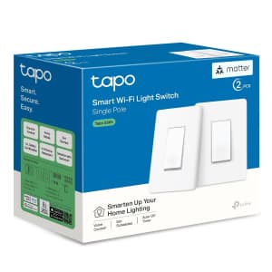 TP-Link Tapo Matter Smart Light Switch 2-Pack for $22