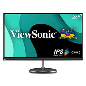 ViewSonic VX2485-MHU 24 Inch 1080p Frameless IPS Monitor with USB 3.2 Type C and FreeSync for Home for $94