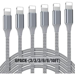 Nuinno MFi Certified Lightning Cable 6-Pack for $7 Nuinno MFi Certified Lightning Cable 6-Pack for $7