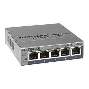 Netgear GS105E-200PES Unmanaged network switch L2/L3 Gigabit Ethernet (10/100/1000) Grey for $52