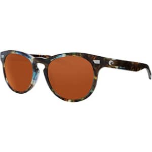 Costa Del Mar Men's Del Mar Polarized Rectangular Sunglasses, Shiny Ocean Tortoise/Copper for $248