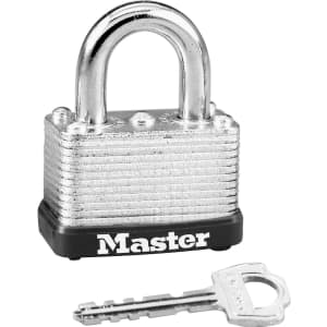 Master Lock 22D Laminated Steel Warded Padlock for $3