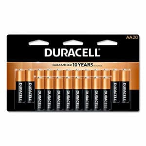 Duracell Coppertop Alkaline AA Batteries, Pack of 20 Batteries for $22