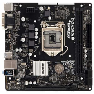 ASRock H310CM-DVS S1151 Intel H310 Max32GB DDR4 PCIE DVI-D&D-Sub mATX Motherboard for $71