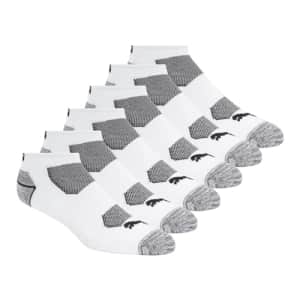PUMA Mens 6 Pack Low Cut Socks, White Traditional, 10-13 for $9