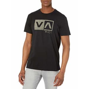 RVCA Men's Graphic Crew T-Shirt, Black, Medium for $25
