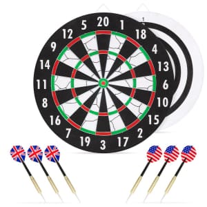 Best Choice Double-Sided Dart Board Set for $18 Best Choice Double-Sided Dart Board Set for $18