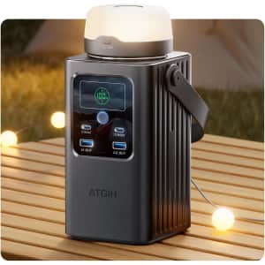 ATGIH PD-A100F Pro 198.4Wh 100W 4-Port LiFePO4 Portable Power Station for $75