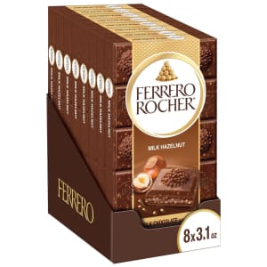 Ferrero Rocher Chocolate Hazelnut Bar 8-Pack for $14