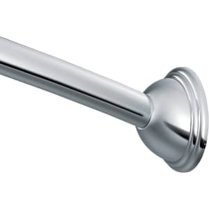 Moen 54" to 72" Fixed Mount Curved Shower Rod for $36