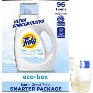 Tide Free & Gentle 105-oz. Liquid Detergent Eco-Box for $30