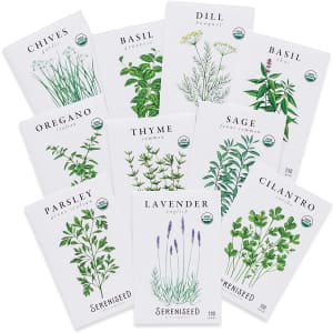 Sereniseed Certified Organic Herb Seeds Collection for $13