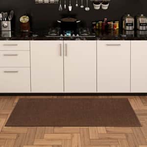 Ottomanson Ottohome Collection Solid Design Runner Rug, 2'3" X 6', Brown Solid for $31 Ottomanson Ottohome Collection Solid Design Runner Rug, 2'3" X 6', Brown Solid for $31