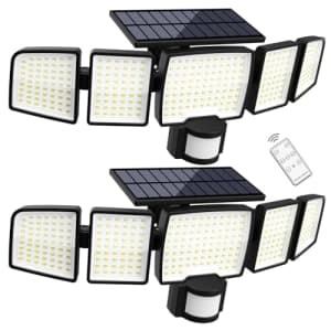 LED Solar Outdoor Light 2-Pack for $30 w/ Prime