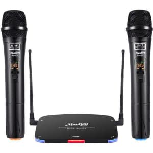 Moukey UHF Karaoke Microphone System for $16