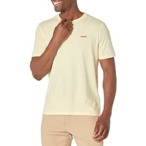 HUGO Men's Small Logo Short Sleeve T-Shirt, pastal Yellow, XL for $39