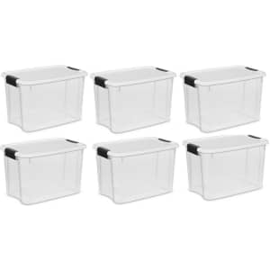 Sterilite 30-Quart Storage Container 6-Pack for $53