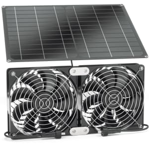 25W Solar Powered Dual Fan Kit for $35